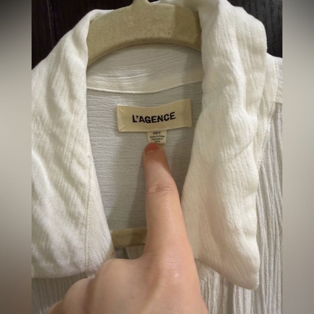 L'AGENCE White Maxi Shirt Dress - Picture 3 of 5